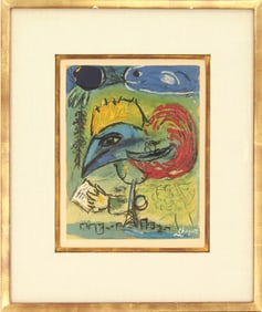 Marc Chagall (1887-1985) French, Framed Abstract Modern Color Lithograph