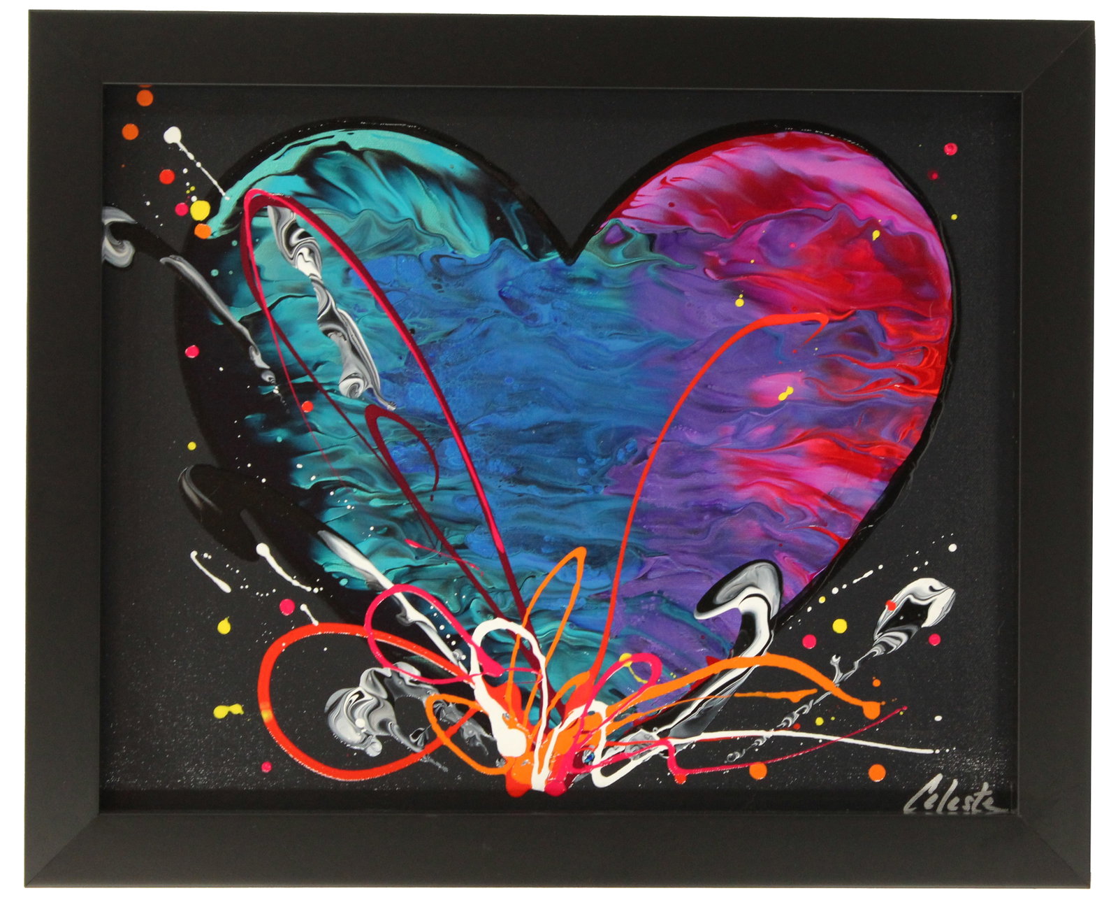 Celeste Reiter (20th-21st Century) American, Painting: Celeste Reiter (20th-21st) American, Painting. Titled "Heartfelt". 2024. Acrylic painting on canvas. Hand signed in pigment by the artist, lower right. Signed, titled, dated on the ver