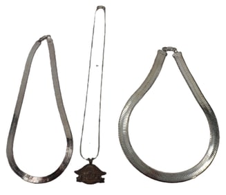 3  Sterling Necklaces - 2.295 ozt.