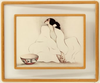 R. C. Gorman (1931-2005) Native American, Stone Lithograph Artist's Proof, "Zia St. I"