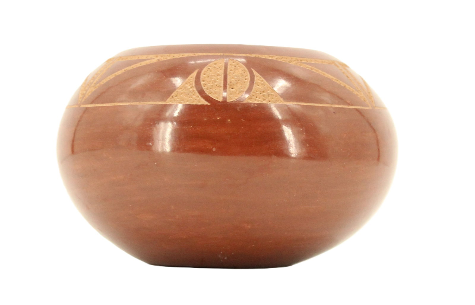 Tony Da (1940-2008) Ildefonso Pueblo Redware Bowl (1 of 14)