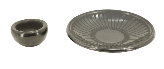 Crucita Calabaza, Blue Corn (San Ildefonso, 1921-1999) Blackware Pottery