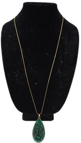 French Lalique Nerita Leaf Crystal and Gold Pendant Necklace with Original Box