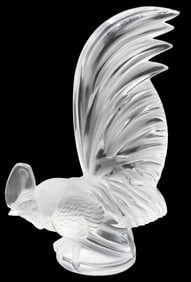 French Lalique Crystal Rooster