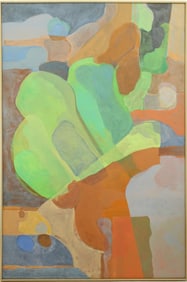 Darrell Crisp (20th Century) American, 1988 Abstract Oil on Canvas Painting