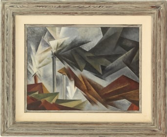 Darrell Crisp 1944 Oil on Canvas Geometric Abstraction
