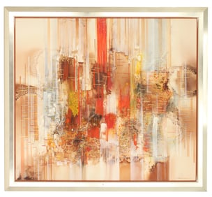 Vicente Carneiro (1927-2005) Brazilian/American, Abstract Oil on Canvas