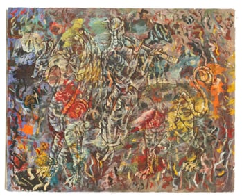 Salijon Mamatkulov (Born 1966) Uzbeki, Mixed Media on Canvas