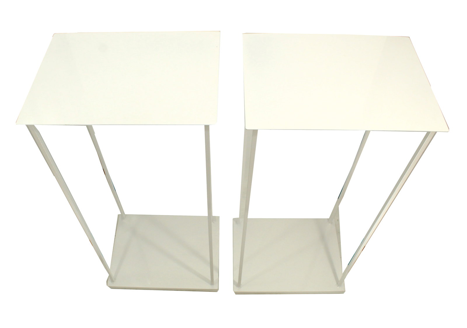 Pair of White Modern Vertical Stands / Pedestals (1 of 18)