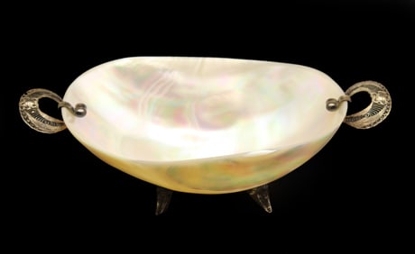 Silver Plated and Shell Bowl