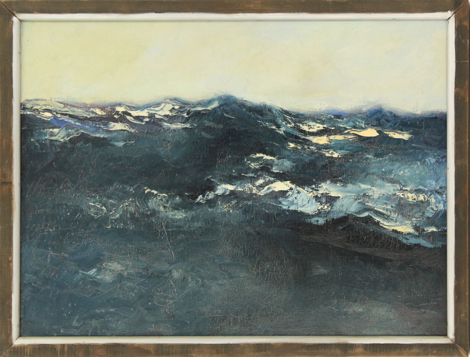 Walter Kuhlman (1918-2009) American, California Seascape: Walter Kuhlman (American 1918-2009) California Seascape. Signed and dated on the reverse. Walter Egel Kuhlman was a significant figure in the San Francisco School of Abstract Expressionism. Born in Mi