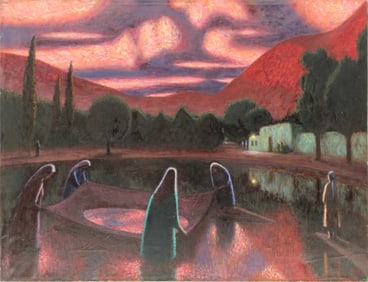 Alexander Akilov (Born 1951) Tajik/Russian, Genre Painting Oil on Canvas