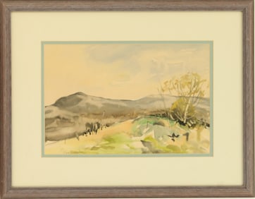 Carl Gaertner (1898-1952) American, Original Signed Landscape Watercolor on Paper
