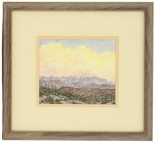 Peggy Butler James (20th/21st Century) American, Painting "Superstition Sunset" Original Watercolor