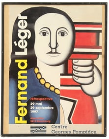 Fernand Leger (1881-1955) French, Framed 1997 Retrospective Poster