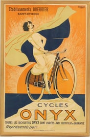 1925 French Art Deco Advertising Poster for Cycles Onyx by Fritayre