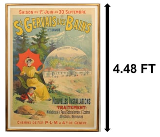 Lucien Baylac (1908-1991) French, Vintage Advertising Poster for St. Gervais Thermal Spa