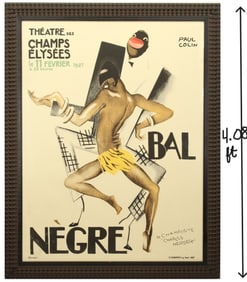 Josephine Baker Poster "Bal Negre" at Theater of the Champs Elysees Paris by Paul Colin