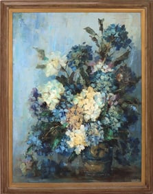Margarita Hahn Vidal (1912-2005) German/American, Floral Still Life Oil on Canvas
