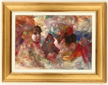 MAGO Watercolor Impressionist of Two Children