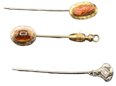 3 Stick Pins - 5.5 g.