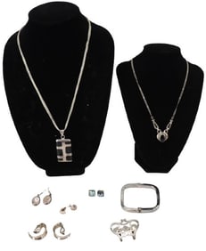 8 Pieces of Silver Jewelry - 3.620 ozt.