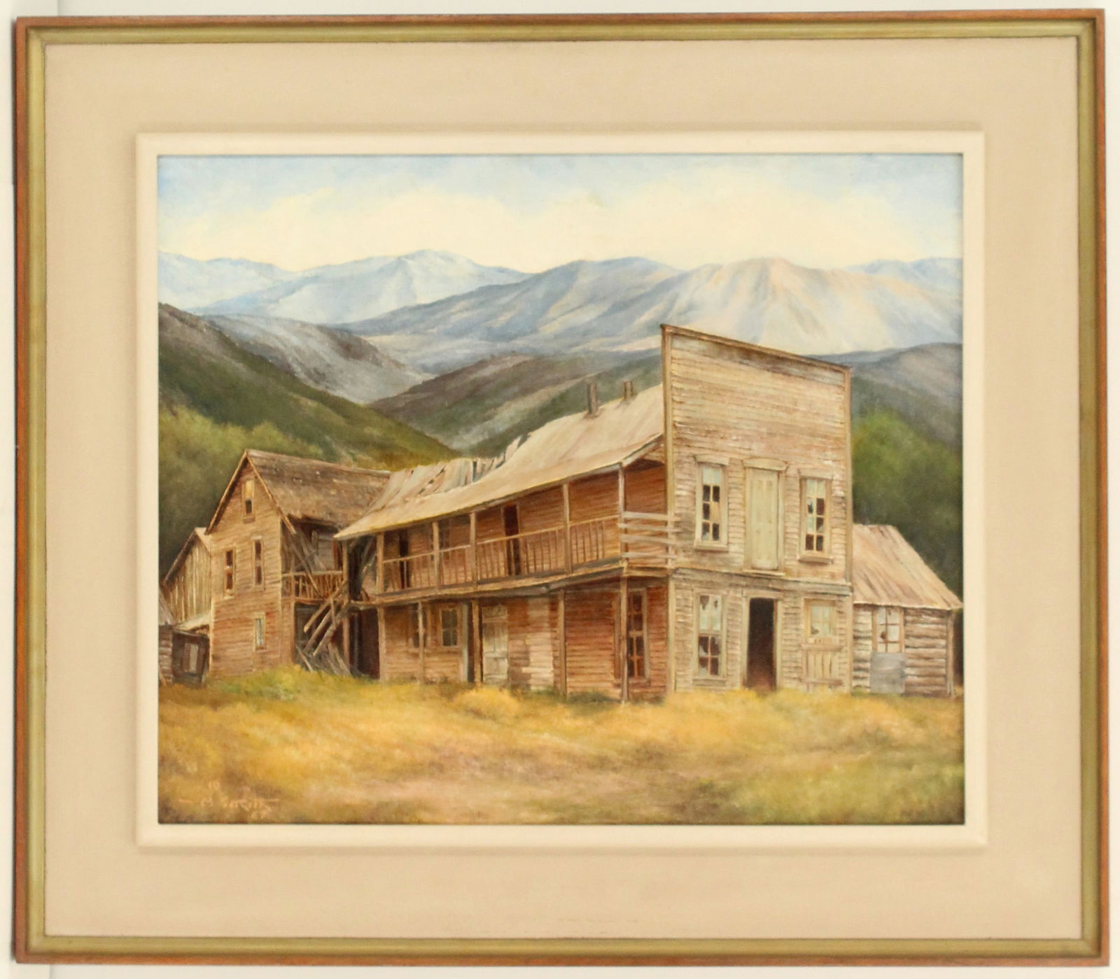 Marvin P. Smith (1910-1986) American, Oil on Masonite Landscape, The Elk Mountain Hotel (1 of 15)