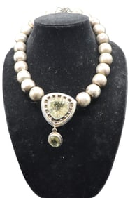 Handcrafted Sterling and Rock Crystal Necklace