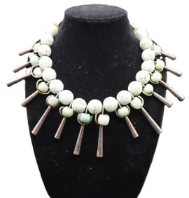 Handcrafted Sterling and Aquamarine Necklace