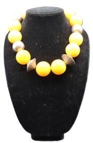 Handcrafted Silver and Beaded Necklace