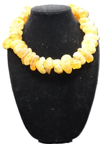 Handcrafted Sterling and Amber Necklace