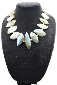 Handcrafted Sterling and Potentially Agate Necklace