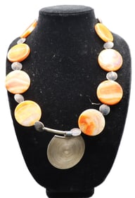 Handcrafted Sterling and Agate Necklace