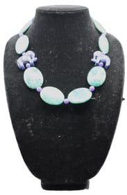 Handcrafted Sterling, Turquoise, and Lapis Necklace