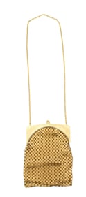 Women's Gold Metal Mesh Evening Handbag