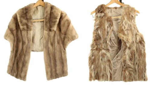 (2) Fur Vests