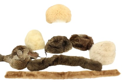 (9) Rabbit and Beaver Fur Accessories