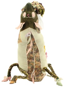 Diane M. Smoler (21st Century) American, Letitia Lizard One-of-a-Kind Soft Sculpture