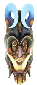 Costa Rica Boruca Tribal Mask with Horns