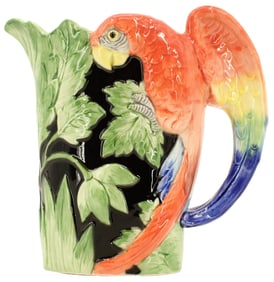 1986 Fitz and Floyd Hand Ceramic Parrot Pitcher