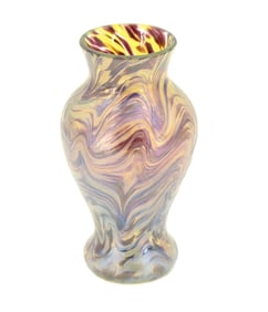 Art Nouveau Iridescent Vase Attributed to Loetz