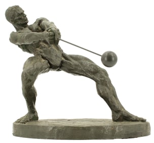 Thomas Holland (1917-2004) American, "Hammer Throw" Cast Resin Sculpture
