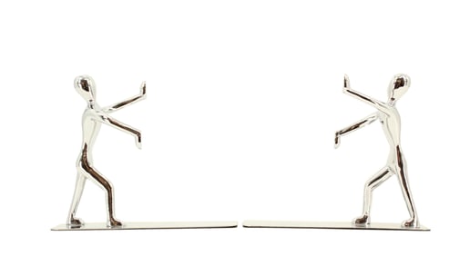 Pair of Torre & Tagus Figural Metal Bookends