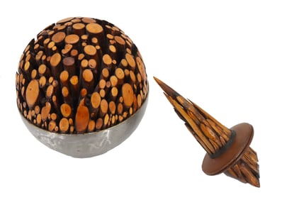 Roger Asay (born 1941) & Rebecca Davis (born 1950) American, (2) Cut Wood Sculptures