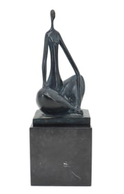 Limited Edition Marie Madeleine Gautier (1956) French, Seated Bronze Sculpture
