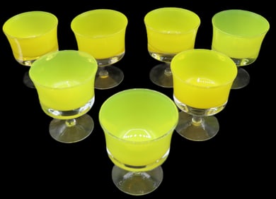 7 Vintage Dessert Glasses