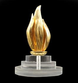 Art Nouveau Ormolu Eternal Flame Finial Sculpture