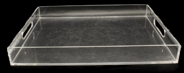 Modern Rectangular Lucite Serving Tray
