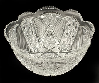 Cut Crystal Glass Bowl