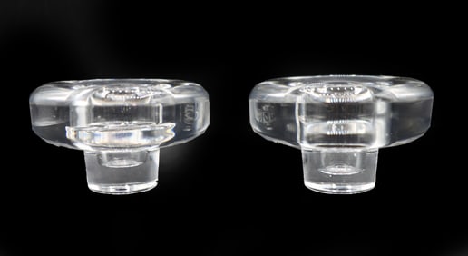 (2) Dansk Crystal Candle Holders